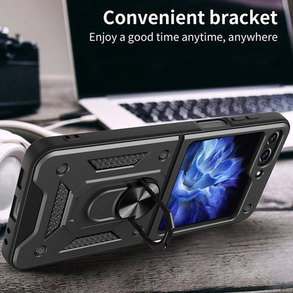 Θήκη για Samsung Galaxy Z Flip5 F731, Techsuit, CamShield, Μαύρο