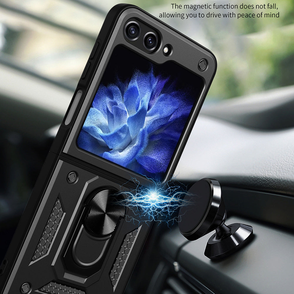 Θήκη για Samsung Galaxy Z Flip5 F731, Techsuit, CamShield, Μαύρο
