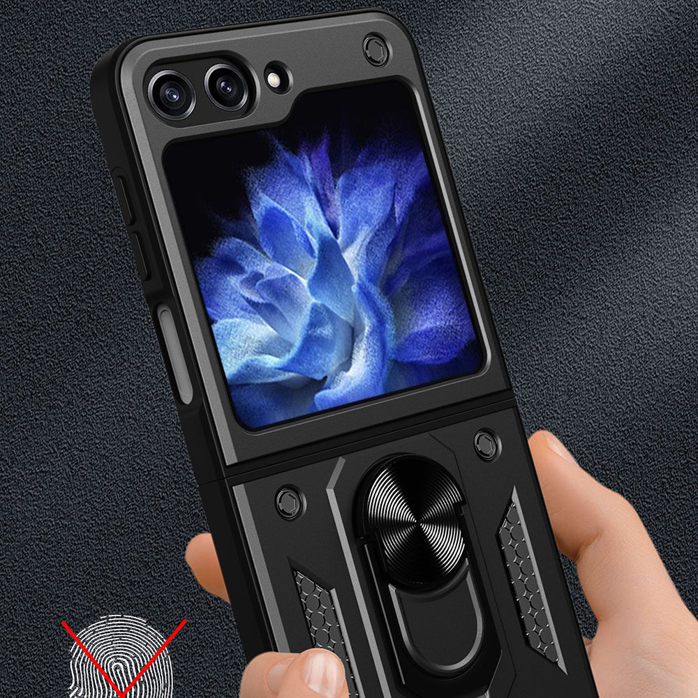 Θήκη για Samsung Galaxy Z Flip5 F731, Techsuit, CamShield, Μαύρο
