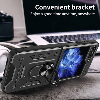 Θήκη για Samsung Galaxy Z Flip7 FE F761 / Z Flip6 F741, Techsuit, CamShield, Μαύρο