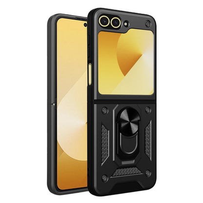 Θήκη για Samsung Galaxy Z Flip7 FE F761 / Z Flip6 F741, Techsuit, CamShield, Μαύρο