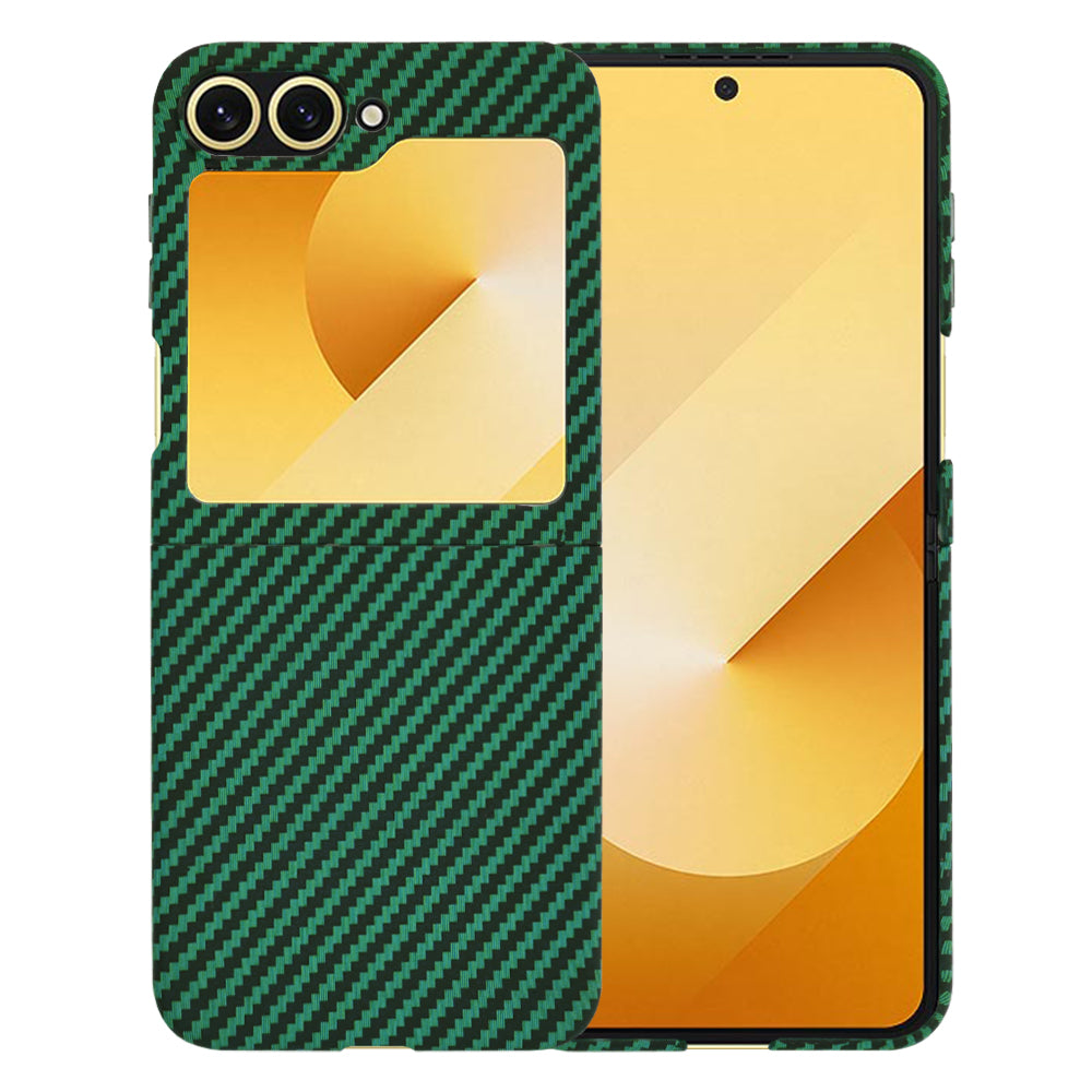 Θήκη για Samsung Galaxy Z Flip7 FE F761 / Z Flip6 F741, Techsuit, Carbonite FiberShell, Πράσινο