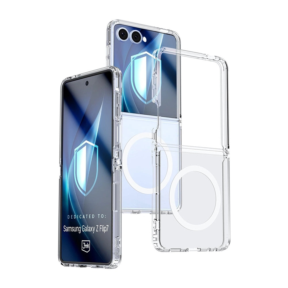 Θήκη MagSafe για Samsung Galaxy Z Flip7 F766, 3MK, Armor MagCase, Διαφανής