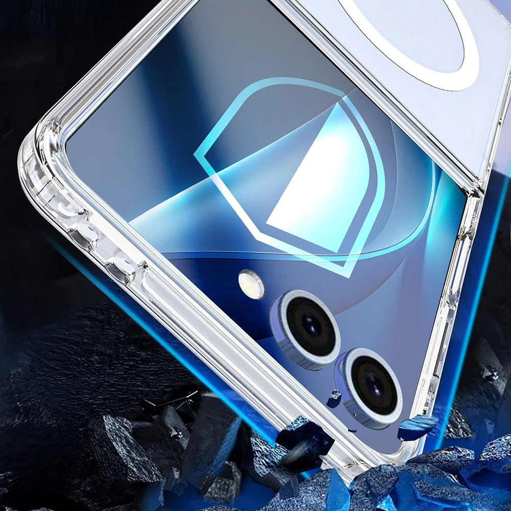 Θήκη MagSafe για Samsung Galaxy Z Flip7 F766, 3MK, Armor MagCase, Διαφανής