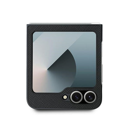 Θήκη για Samsung Galaxy Z Flip7 FE F761 / Z Flip6 F741, Karl Lagerfeld, Saffiano Karl & Choupette Metal, Μαύρη