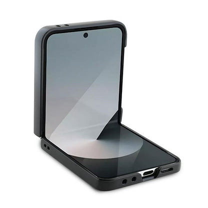 Θήκη για Samsung Galaxy Z Flip7 FE F761 / Z Flip6 F741, Karl Lagerfeld, Saffiano Monogram Karl's Head Metal, Μαύρη