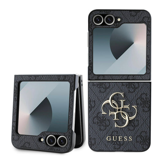 Θήκη για Samsung Galaxy Z Flip7 FE F761 / Z Flip6 F741, Guess, 4G Metal Logo, Μαύρη