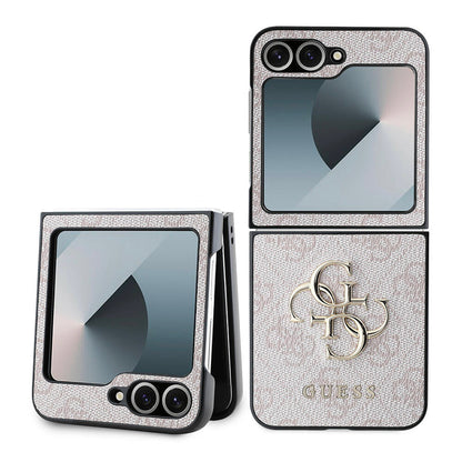 Θήκη για Samsung Galaxy Z Flip7 FE F761 / Z Flip6 F741, Guess, 4G Metal Logo, Ροζ
