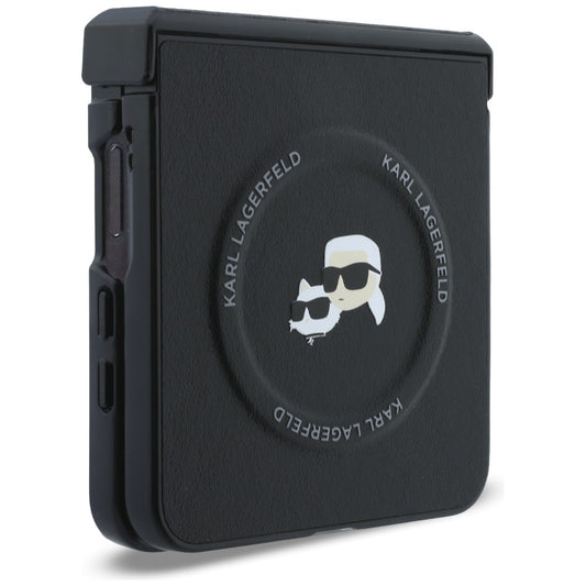 Θήκη για Samsung Galaxy Z Flip8 F776, Karl Lagerfeld, Karl & Choupette Head Pin, Μαύρο
