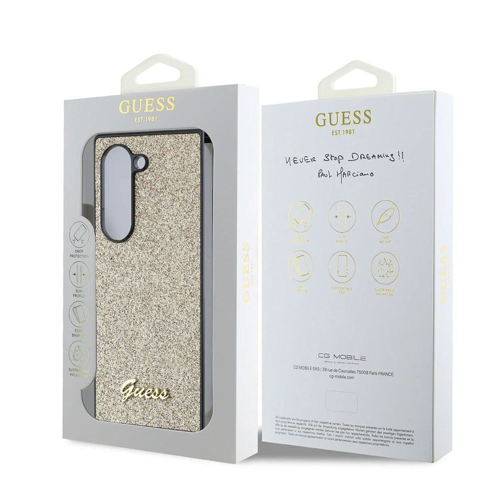 Θήκη για Samsung Galaxy Z Fold6 F956, Guess, Glitter Script, Χρυσή