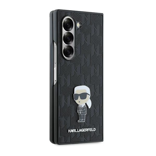 Θήκη για Samsung Galaxy Z Fold6 F956, Karl Lagerfeld, Saffiano Monogram Ikonik, Μαύρη