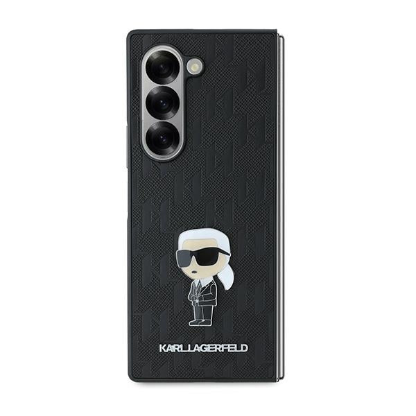 Θήκη για Samsung Galaxy Z Fold6 F956, Karl Lagerfeld, Saffiano Monogram Ikonik, Μαύρη