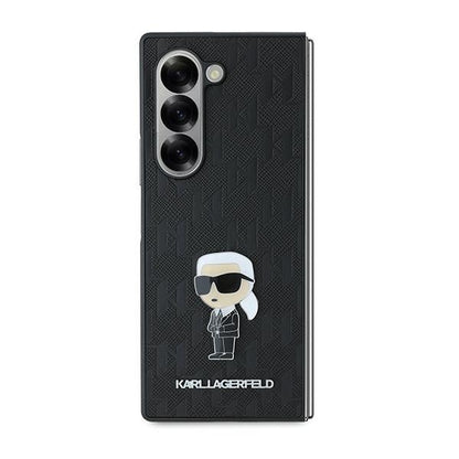 Θήκη για Samsung Galaxy Z Fold6 F956, Karl Lagerfeld, Saffiano Monogram Ikonik, Μαύρη