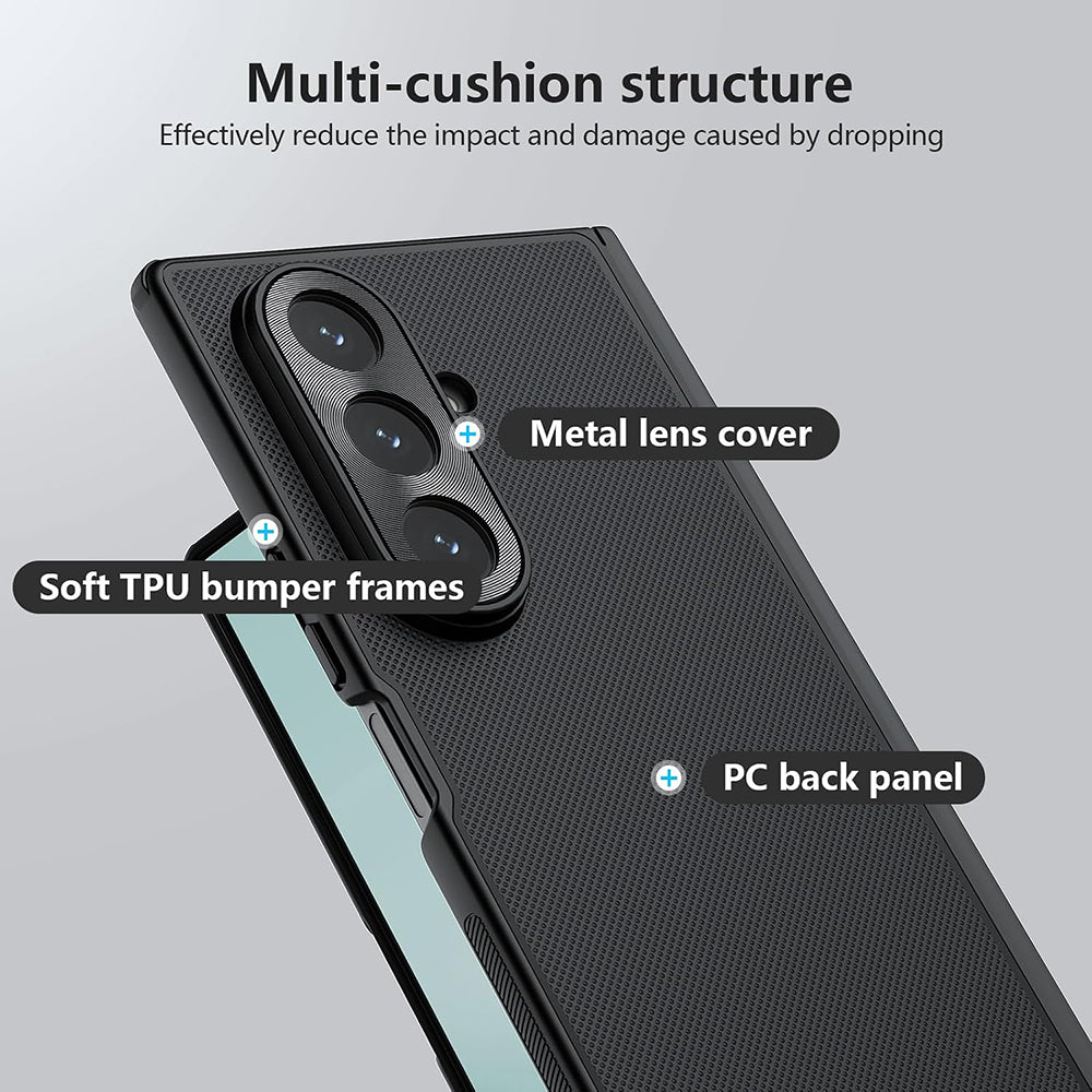 Θήκη για Samsung Galaxy Z Fold7 F966, Nillkin, Super Frosted Shield, Μαύρη
