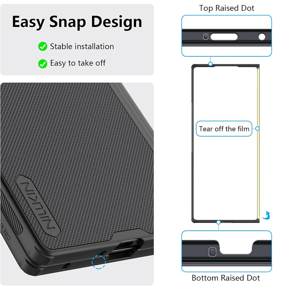 Θήκη για Samsung Galaxy Z Fold7 F966, Nillkin, Super Frosted Shield, Μαύρη