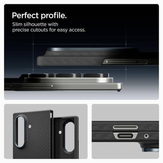 Θήκη για Samsung Galaxy Z Fold7 F966, Spigen, Air Skin, Μαύρη ACS09555