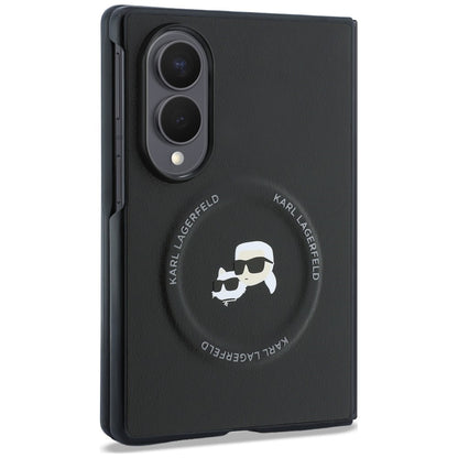 Case for Samsung Galaxy Z Fold8 F971, Karl Lagerfeld, Karl & Choupette Head Pin, Black
