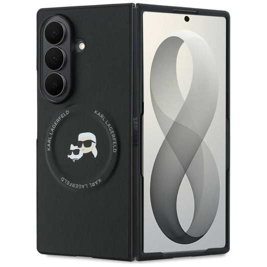 Θήκη για Samsung Galaxy Z Fold8 Ultra F976, Karl Lagerfeld, Karl & Choupette Head Pin, Μαύρο