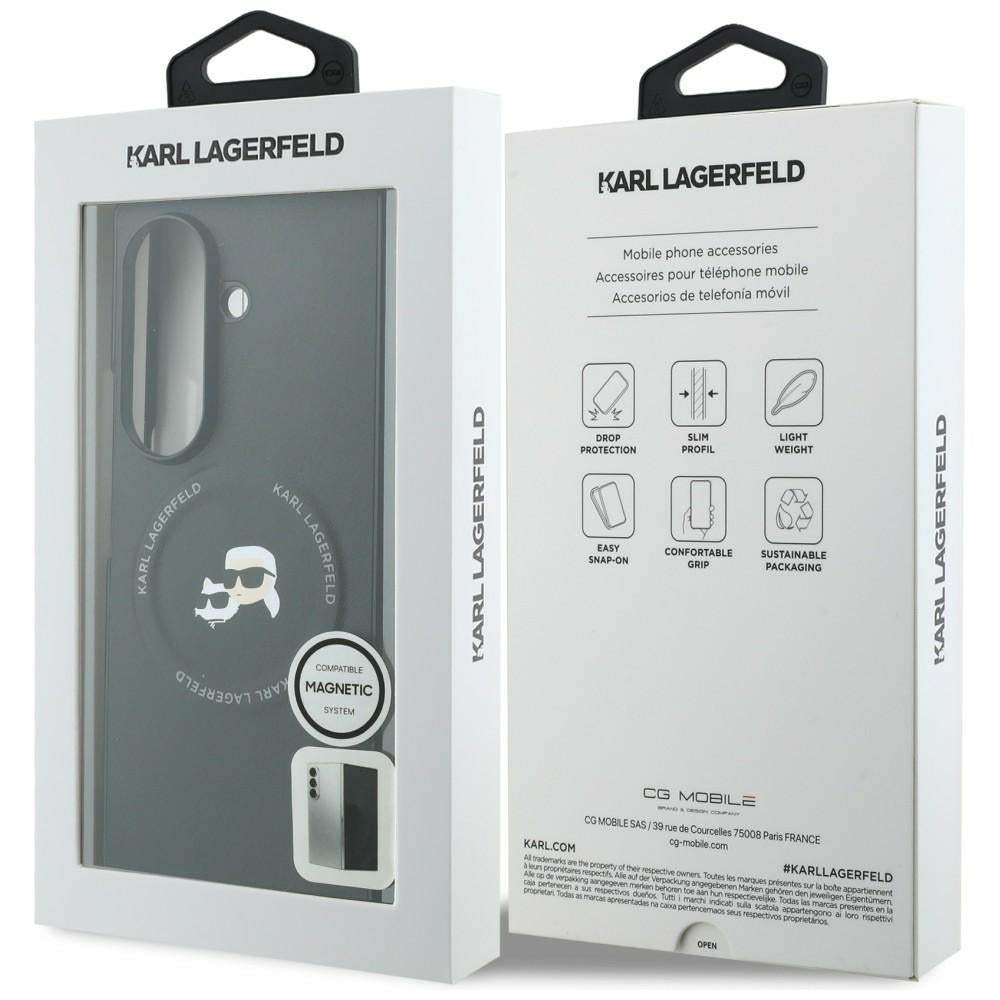 Case for Samsung Galaxy Z Fold8 Ultra F976, Karl Lagerfeld, Karl & Choupette Head Pin, Black