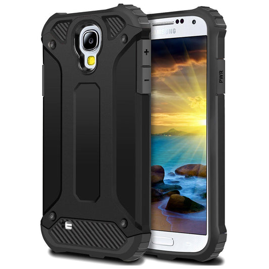 Θήκη για Samsung I9500 Galaxy S4, Techsuit, Hybrid Armor, Μαύρη
