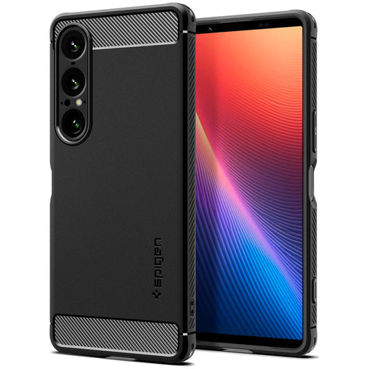 Θήκη για Sony Xperia 1 VII, Spigen, Rugged Armor, Ματ Μαύρη