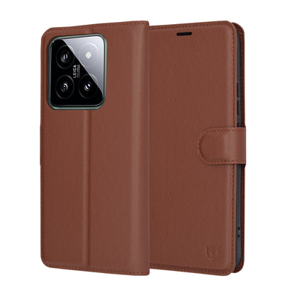 Θήκη για Xiaomi 14, Techsuit, Leather Folio, Καφέ