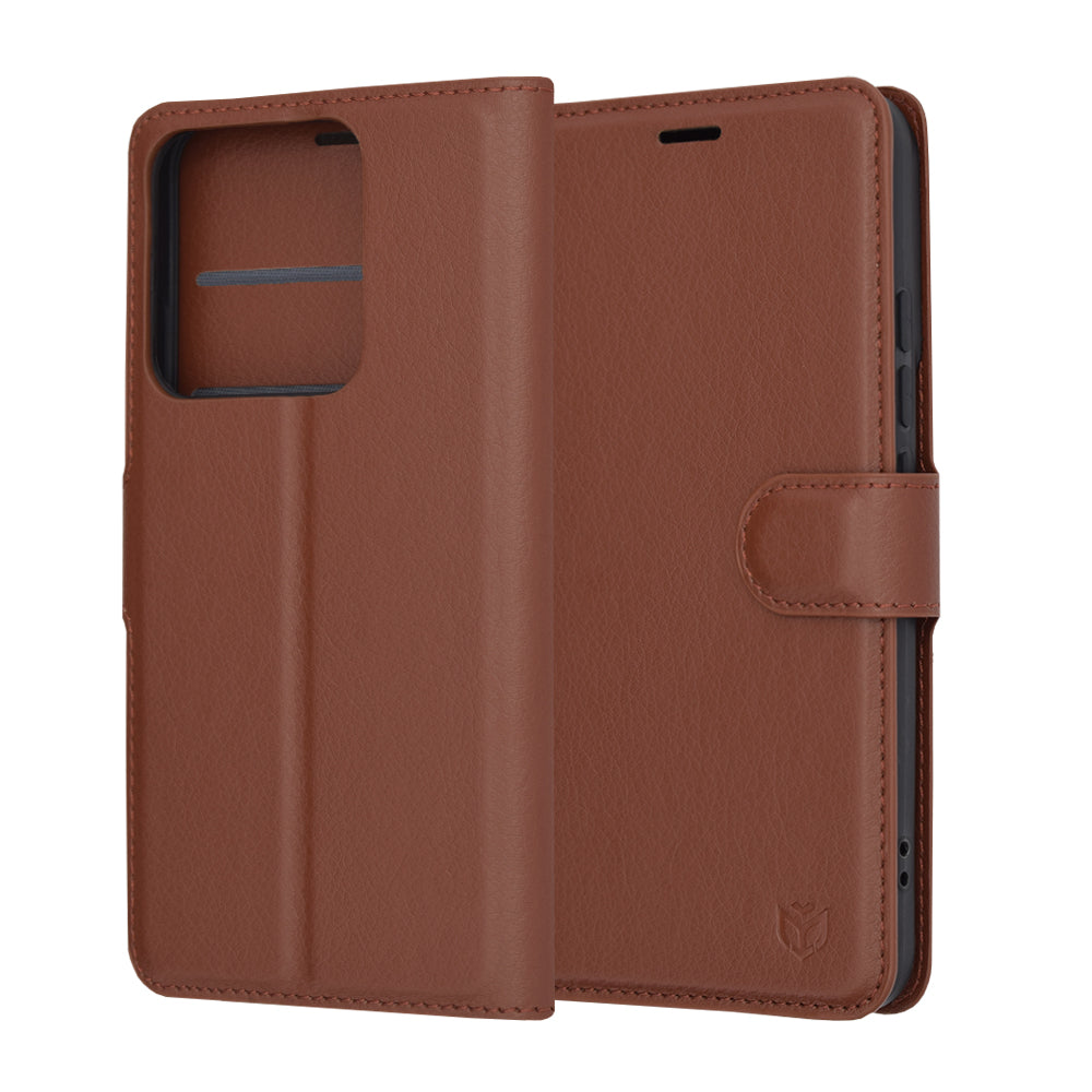 Θήκη για Xiaomi 14, Techsuit, Leather Folio, Καφέ