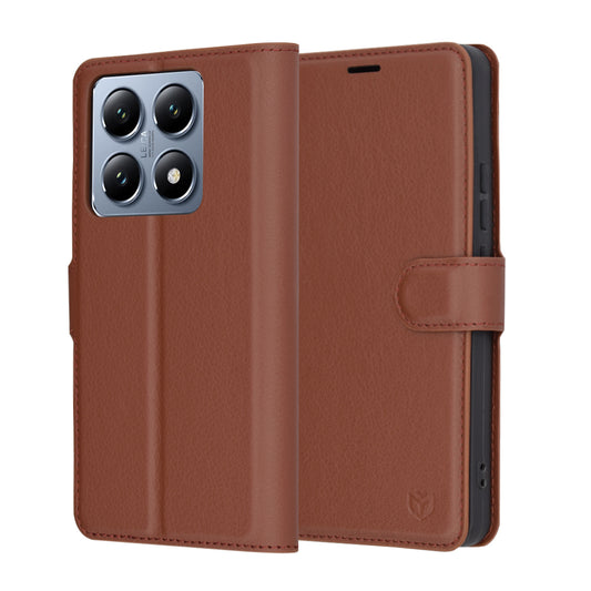 Θήκη για Xiaomi 14T Pro, Techsuit, Leather Folio, Καφέ