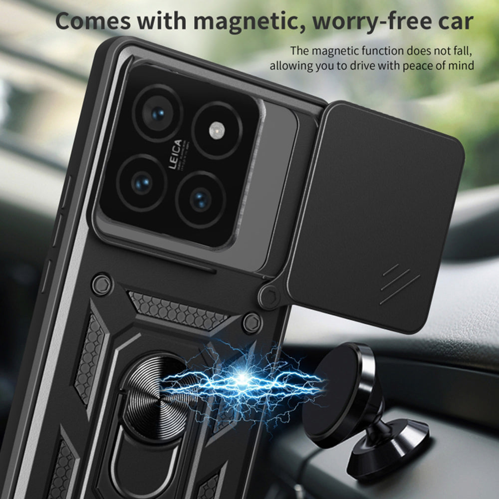 Case for Xiaomi 14T, Techsuit, CamShield, Black