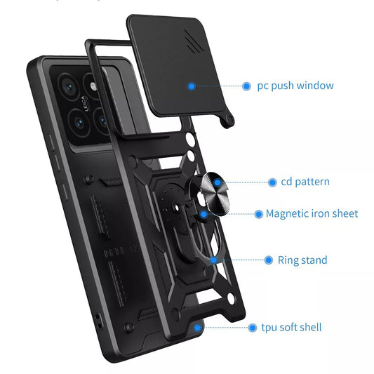 Θήκη για Xiaomi 15, Techsuit, CamShield, Μαύρο