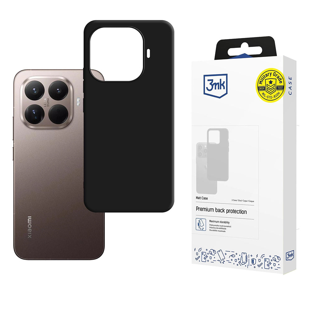 Θήκη για Xiaomi 15T Pro, 3MK, Ματ Μαύρη