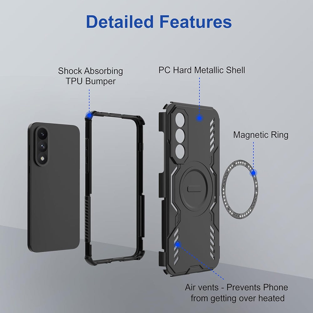 Θήκη MagSafe για Xiaomi 15T Pro, Techsuit, ArmorMag, Μαύρη