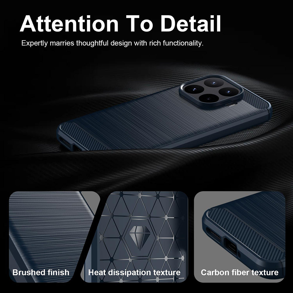 Θήκη για Xiaomi 17T Pro, Techsuit, Άνθρακας, Μπλε