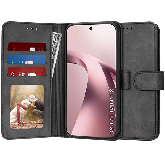 Θήκη για Xiaomi 17T, Techsuit, Diary Book, Μαύρη