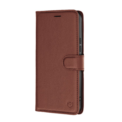 Case for Xiaomi 17T, Techsuit, Leather Folio, Brown