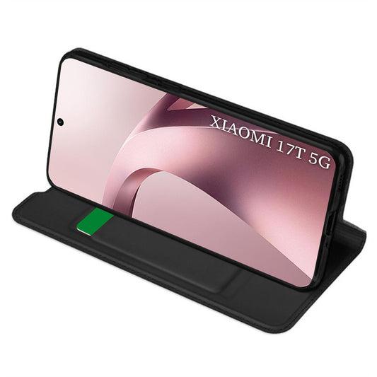 Θήκη για Xiaomi 17T, Techsuit, Magskin Book, Μαύρη