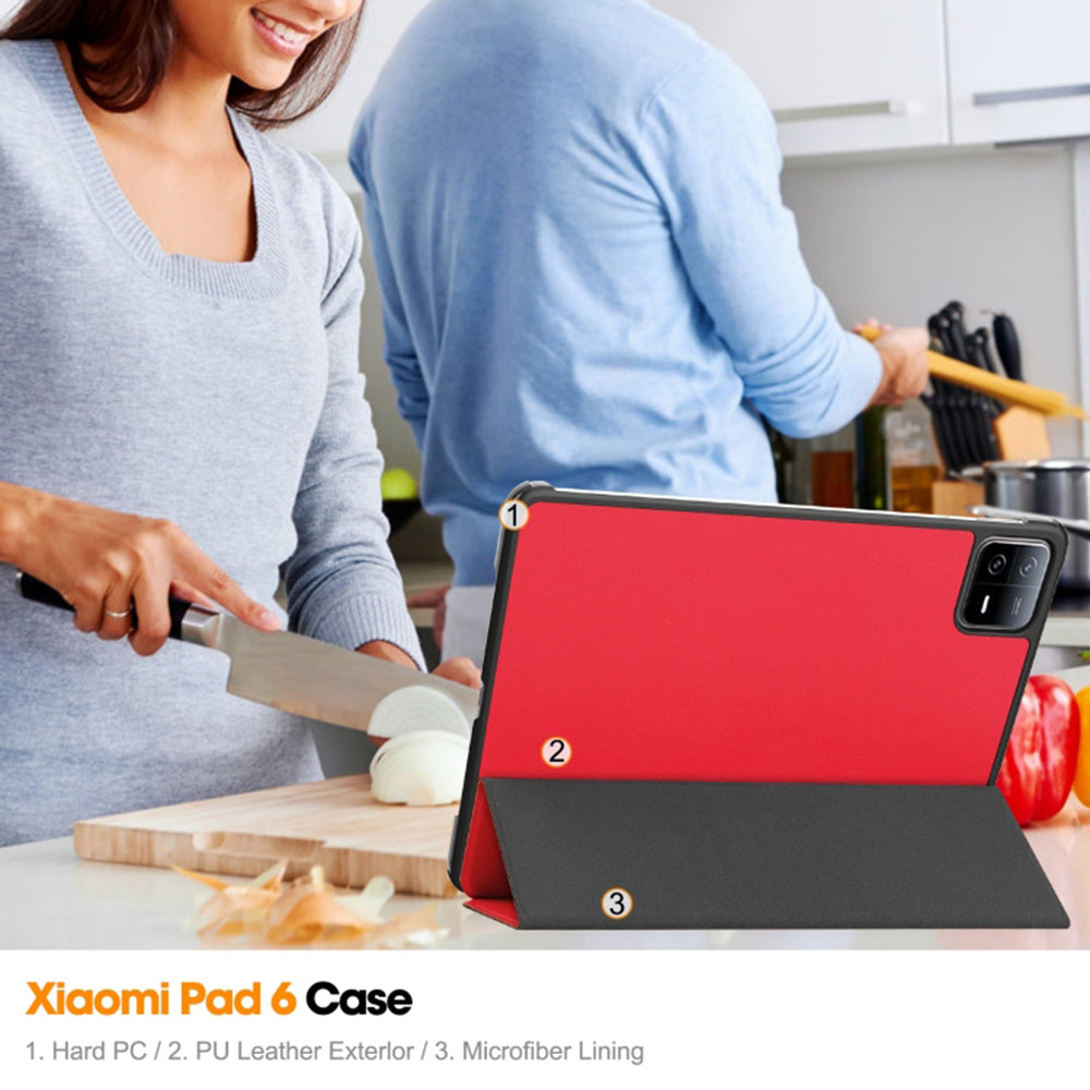 Θήκη για Xiaomi Pad 6 / 6 Pro, Techsuit, FoldPro, Κόκκινο