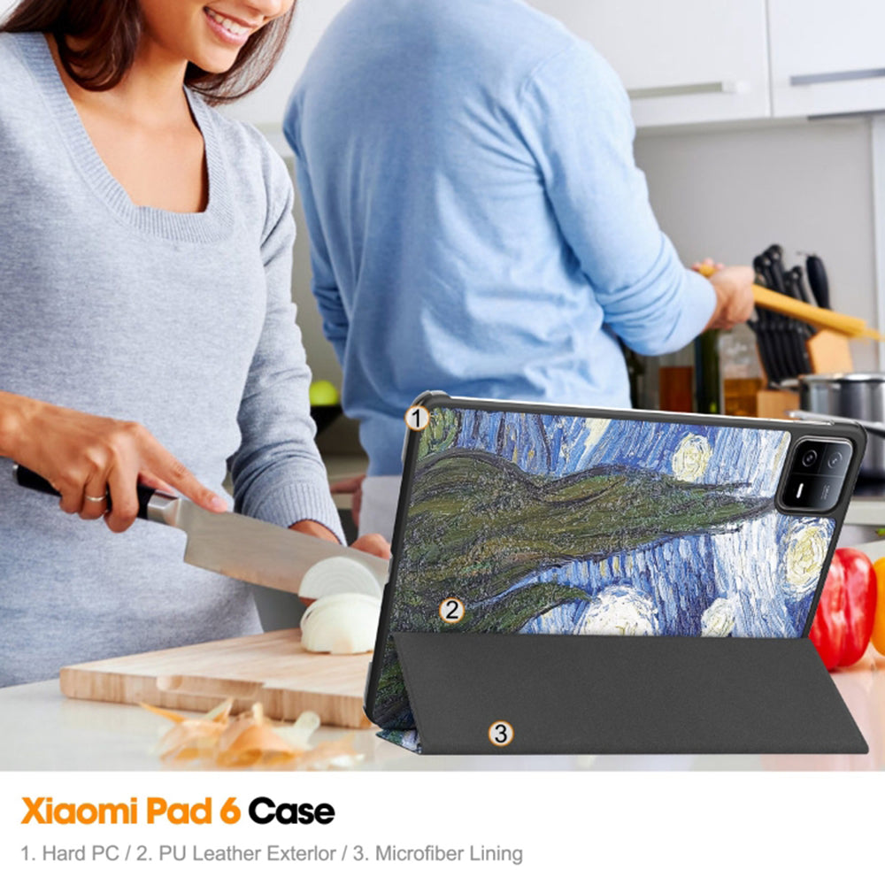 Θήκη για Xiaomi Pad 6 / 6 Pro, Techsuit, FoldPro Starry Night, Πολύχρωμο