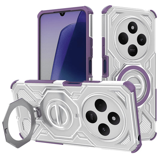 Case for Xiaomi Poco C75 / Redmi 14C, Techsuit, Carbon Shield Pro, Purple