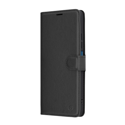 Case for Xiaomi Poco C75 / Redmi 14C, Techsuit, Leather Folio, Black
