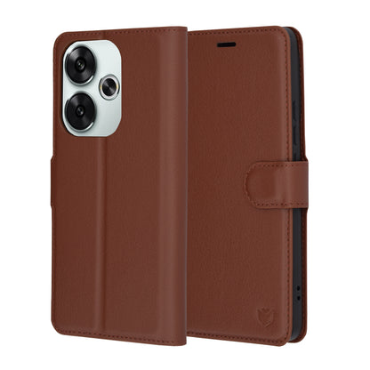 Θήκη για Xiaomi Poco F6, Techsuit, Leather Folio, Καφέ