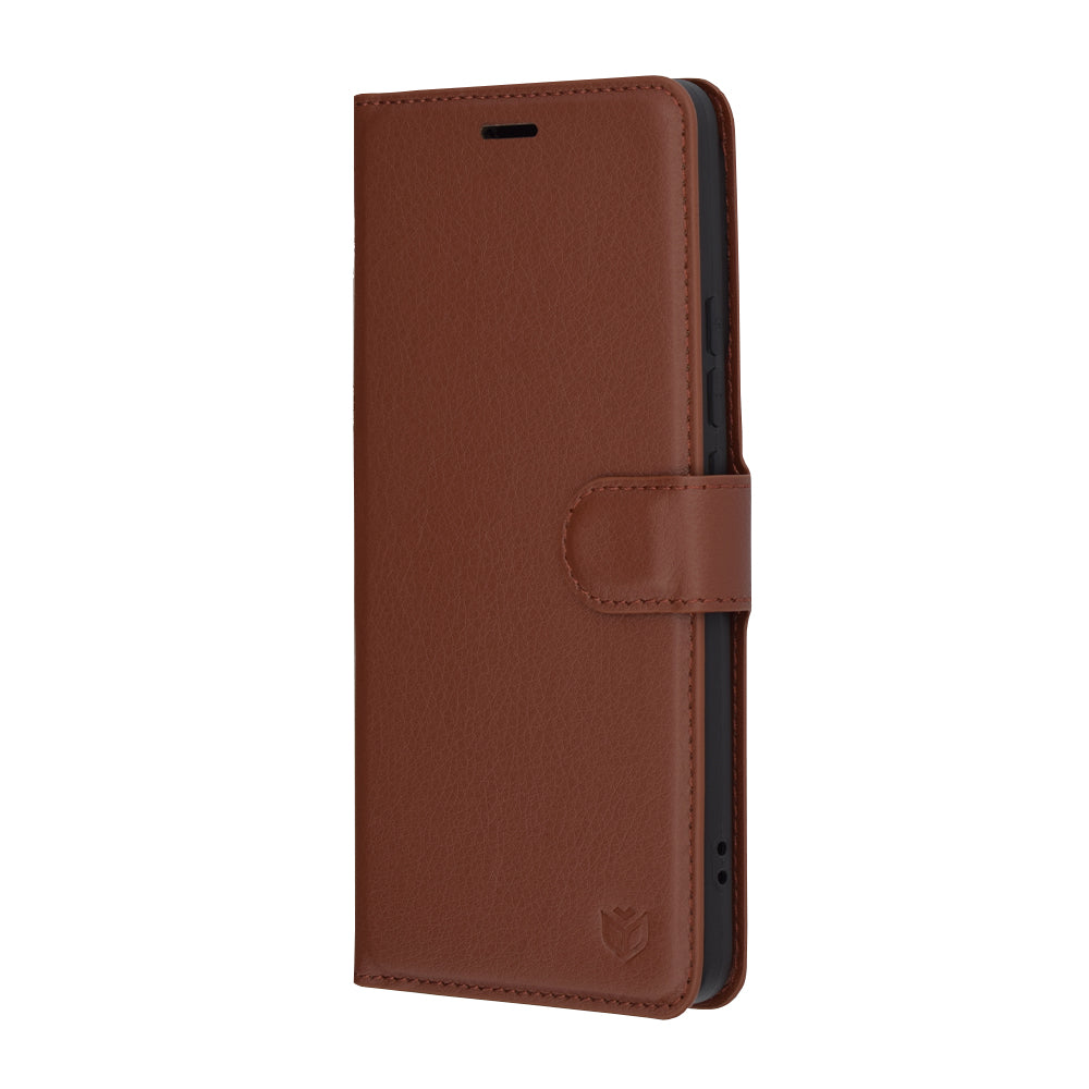 Θήκη για Xiaomi Poco F6, Techsuit, Leather Folio, Καφέ