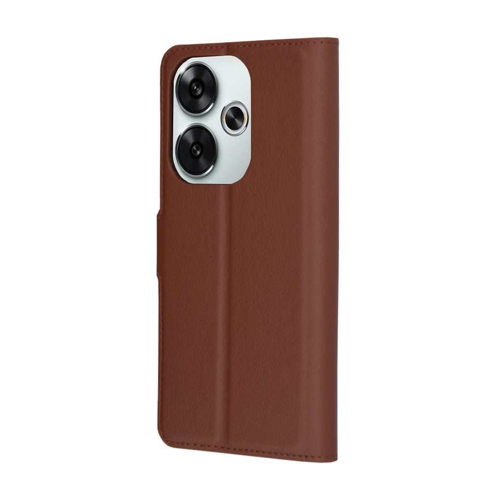 Θήκη για Xiaomi Poco F6, Techsuit, Leather Folio, Καφέ