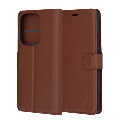 Θήκη για Xiaomi Poco F6, Techsuit, Leather Folio, Καφέ