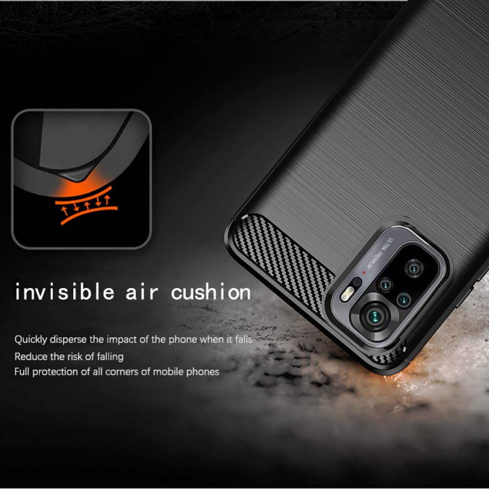 Θήκη για Xiaomi Poco M5s / Redmi Note 10S / Note 10, Techsuit, Carbon, Μαύρο
