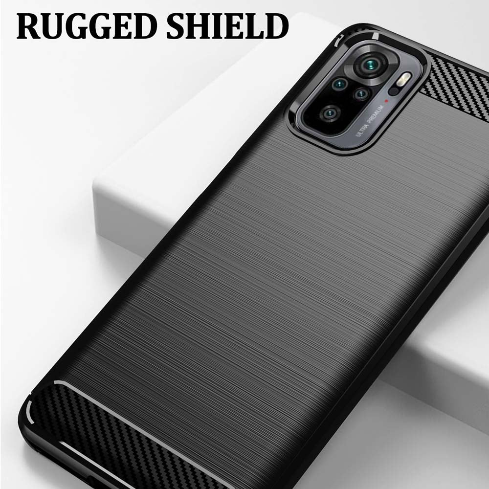 Θήκη για Xiaomi Poco M5s / Redmi Note 10S / Note 10, Techsuit, Carbon, Μαύρο
