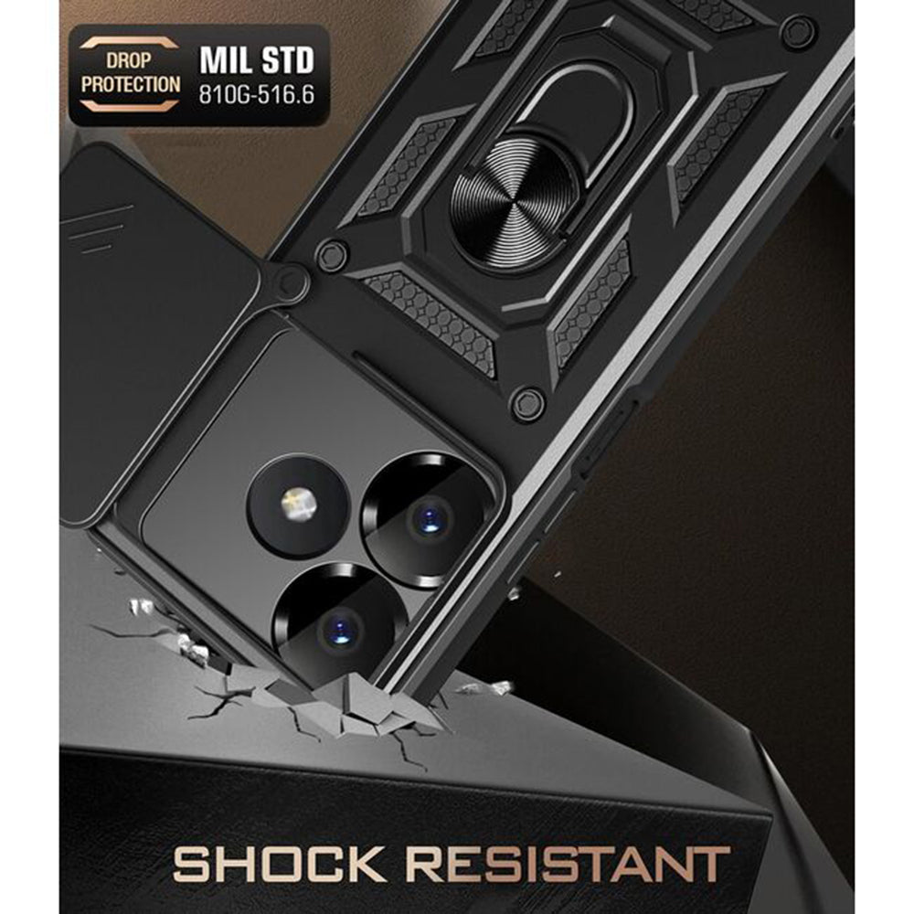 Θήκη για Xiaomi Poco M6 4G / Redmi 13, Techsuit, CamShield, Μαύρο