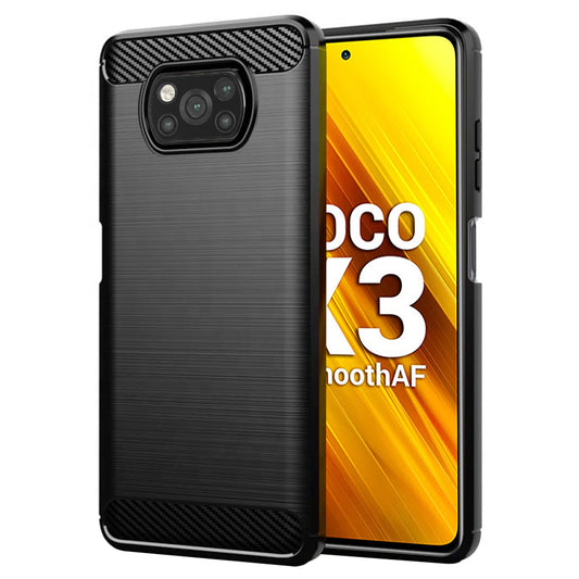 Θήκη για Xiaomi Poco X3 Pro / X3 NFC / X3, Techsuit, Άνθρακας, Μαύρο