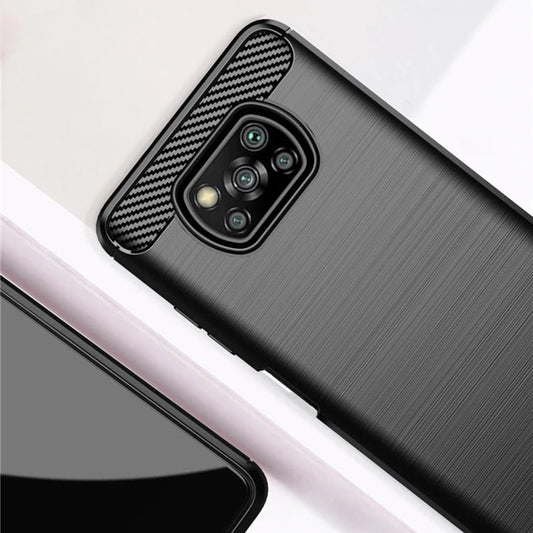 Θήκη για Xiaomi Poco X3 Pro / X3 NFC / X3, Techsuit, Άνθρακας, Μαύρο
