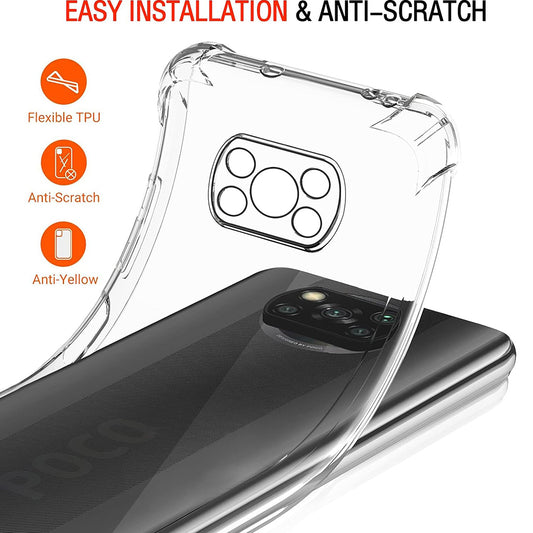 Θήκη για Xiaomi Poco X3 Pro / X3 NFC / X3, Techsuit, Ανθεκτική σε Κρούσεις Διαφανής, Διάφανη